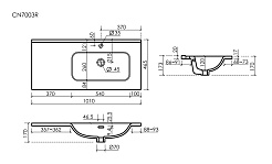 Ceramicanova Мебельная раковина Element 101 чаша справа CN7003R белая – фотография-4